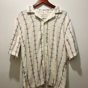 Abercrombie & Fitch Cream Linen Blend
